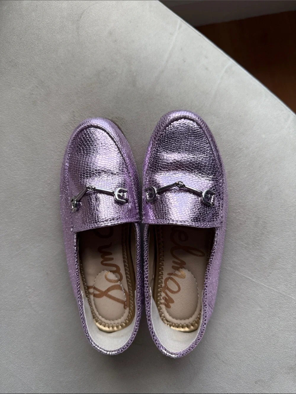 Sam Edelman Kids Shimmery Lavender Bit-Loafers